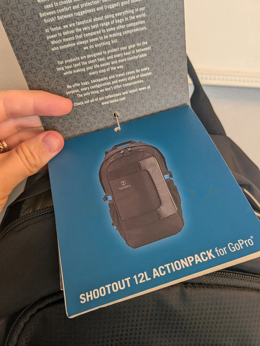 New Tenba Shootout 12L ActionPack for GoPro Camera Backpack Blue and Black